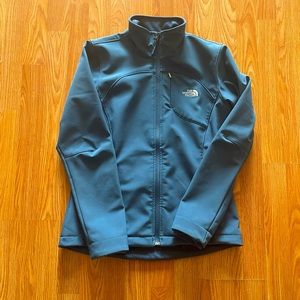 North face lined softshell blue jacket size small